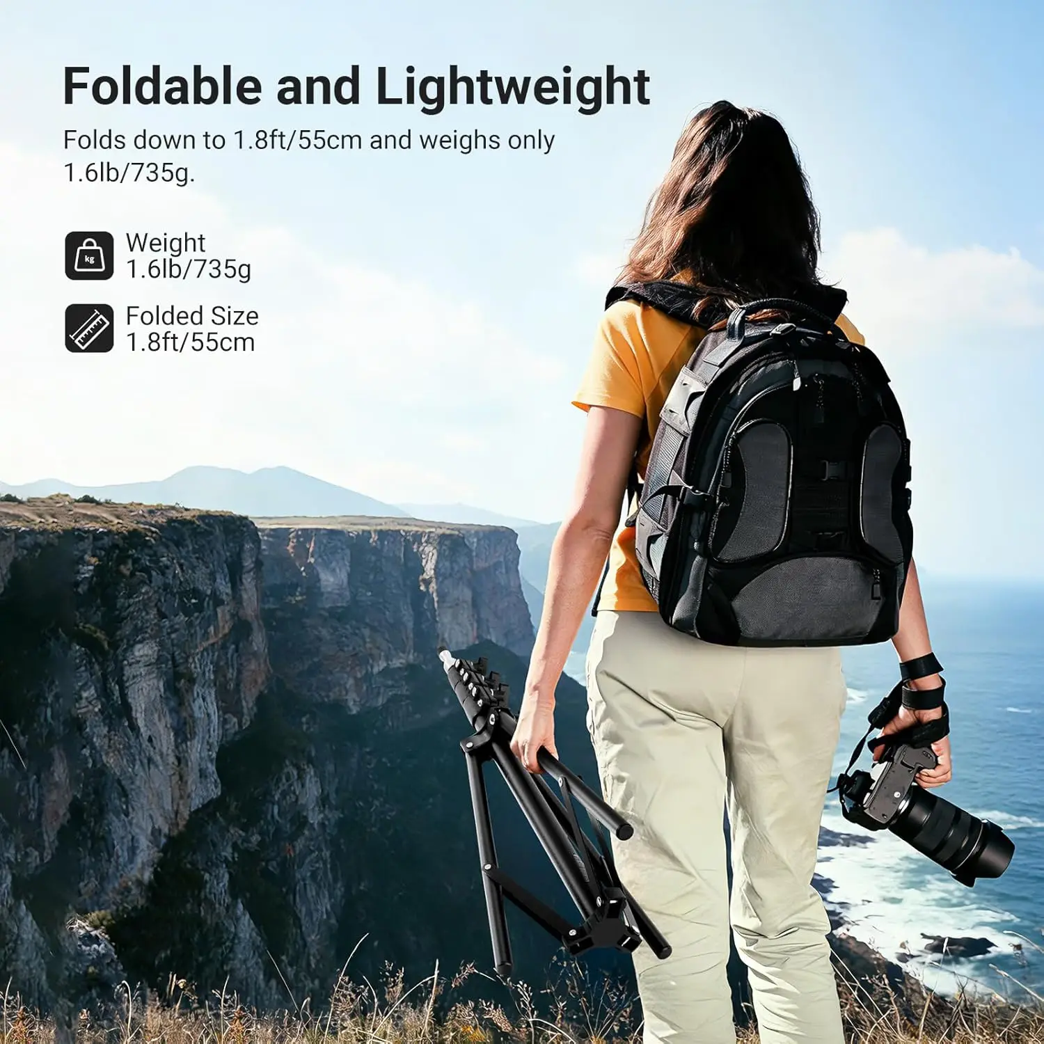 NEEWER Basics 6ft/180cm Fotografie-Lichtstativ 2er-Pack, 4-teiliges Faltbares Metall-Stativ für Kamera, Ringlicht, Zubehör – Detail 5