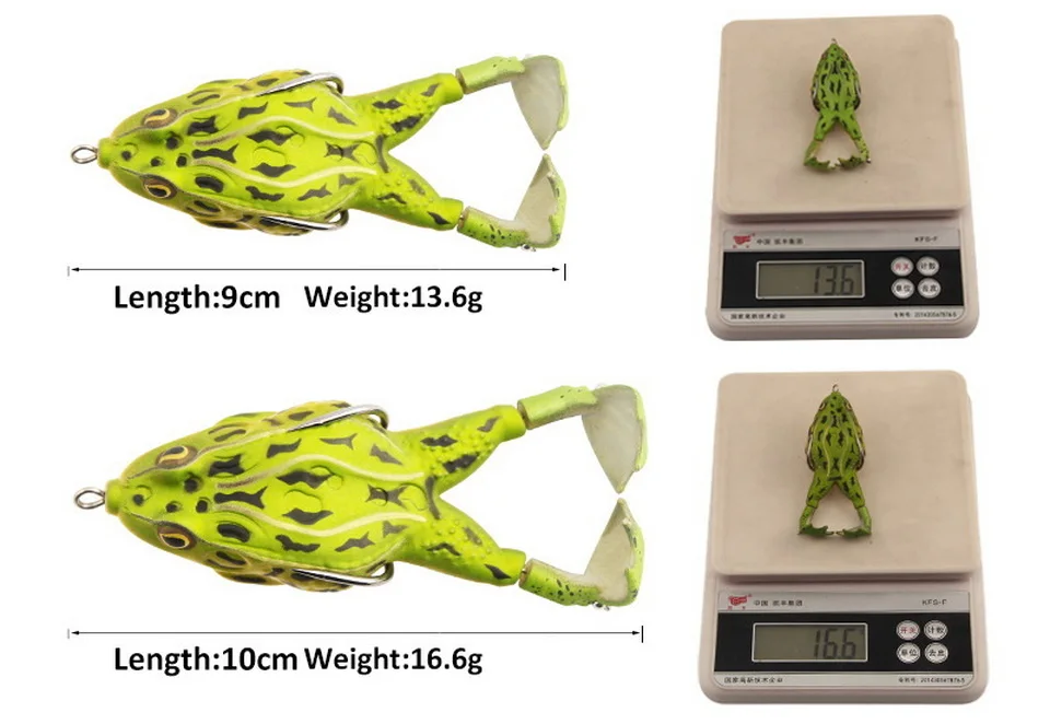 Frosch Köder Doppel Propeller Beine Silikon Weiche Köder 13,6g 16,6g Topwater Wobbler Künstliche Köder Für Bass Wels angeln Werkzeuge – Detail 6