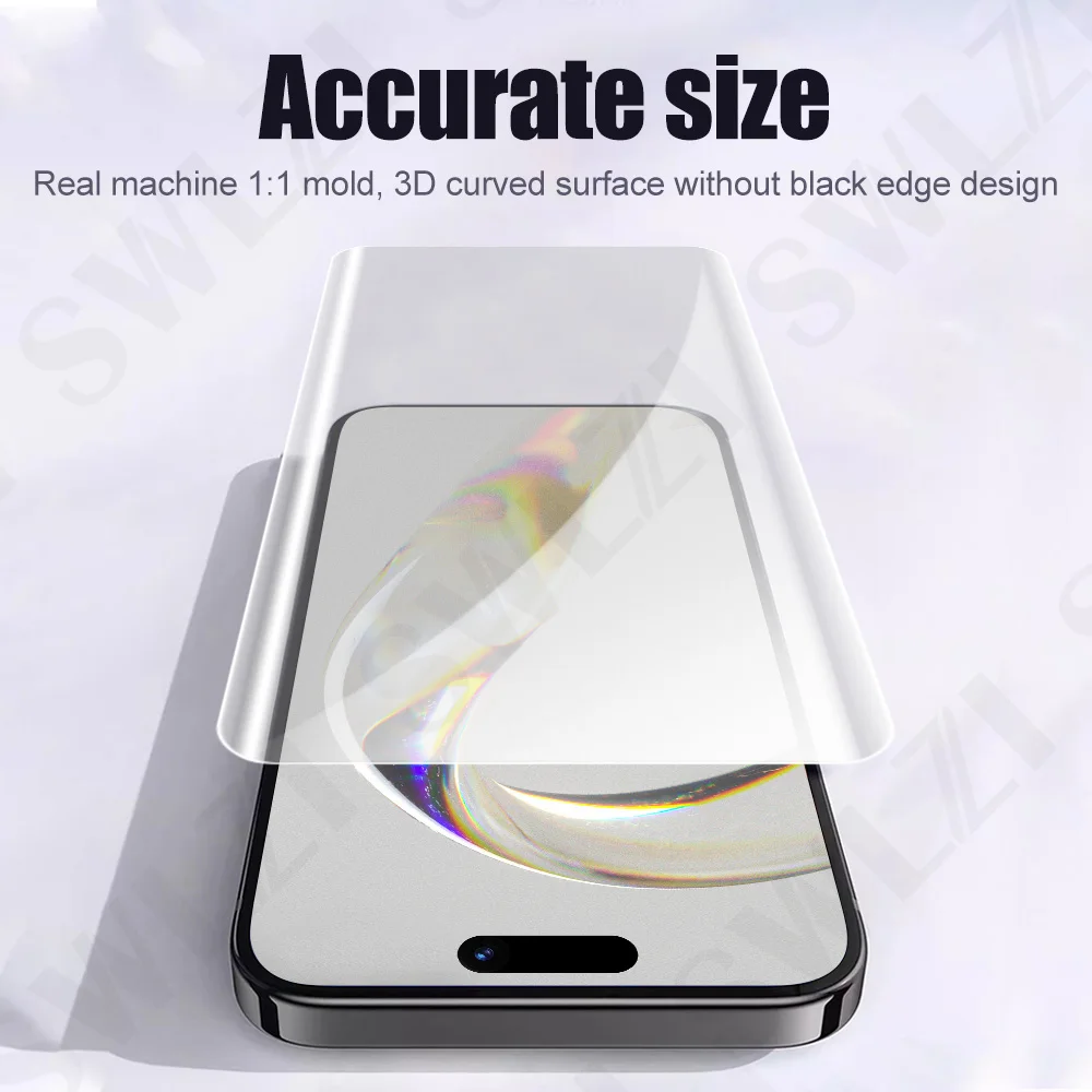 3/2/1 Pcs Not Glass UV light curing protective film for iPhone 16 Pro Max soft full cover screen protector 15 14 Plus 13 12 11