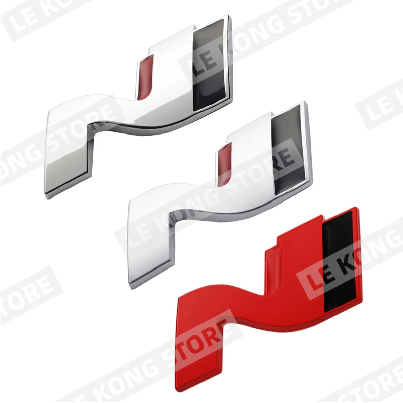 N Performance Badge Emblem Front Hood Grille Sticker Decal For Hyundai Sonata Elantra Veloster I20 I30 I10 I40 Metal Car Styling