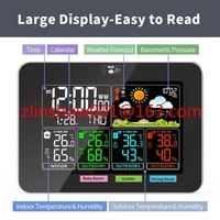 Weather Station Wireless Indoor Outdoor Temperature Humidity VA Color Display Weather Forecast 3 Additional Temperature Sensors