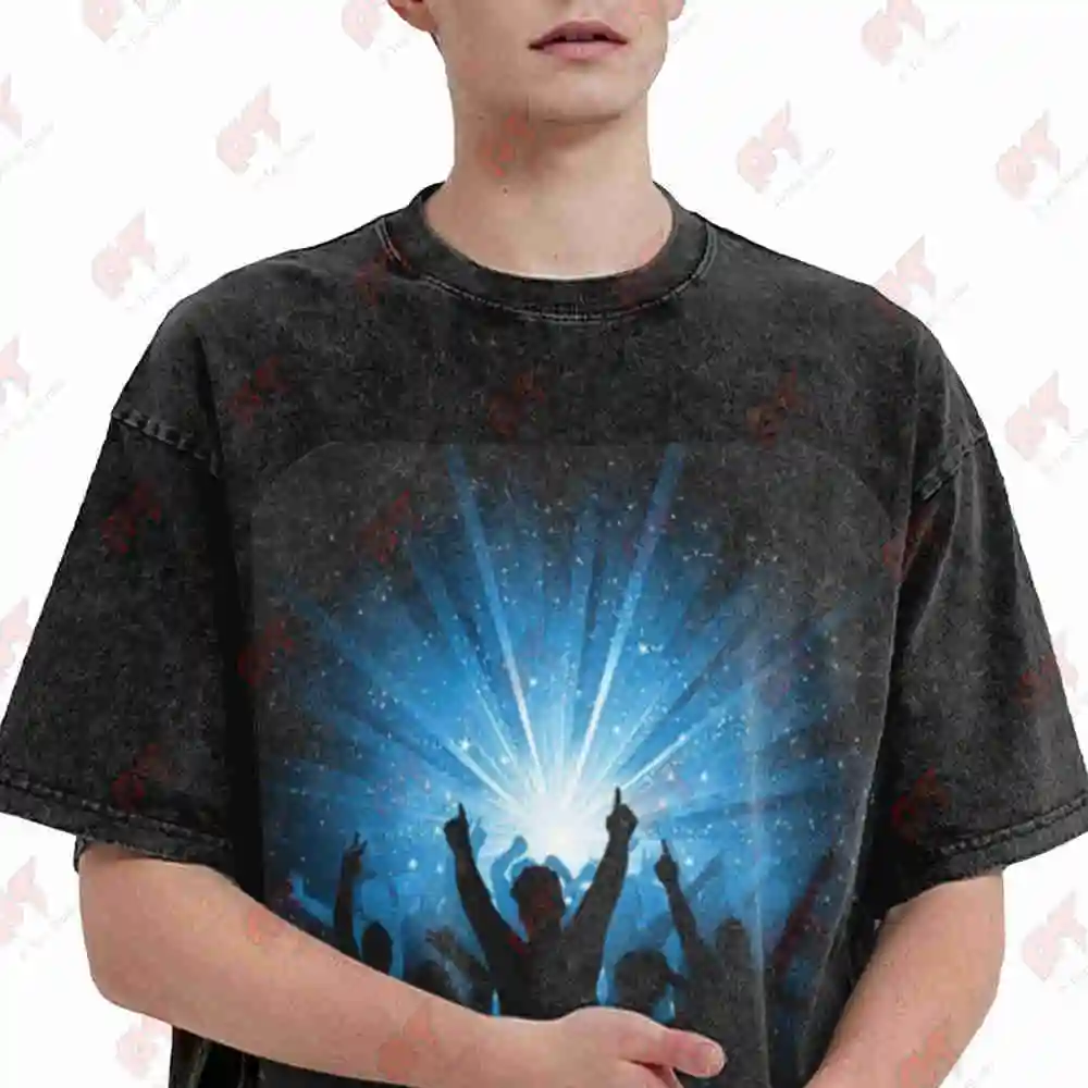 Ibiza Party I Love DJ Clubbers Vintage Washed Tee Pure Cotton T-Shirt