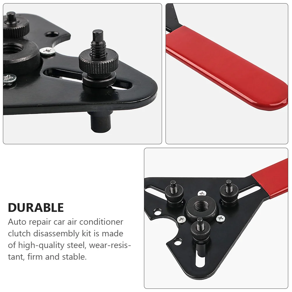 

1Set Steel Compressor Clutch Remover Kit Car Ac Holding Tool Knurling Anti-Skid Design Auto Repair Air Conditioner Clutch