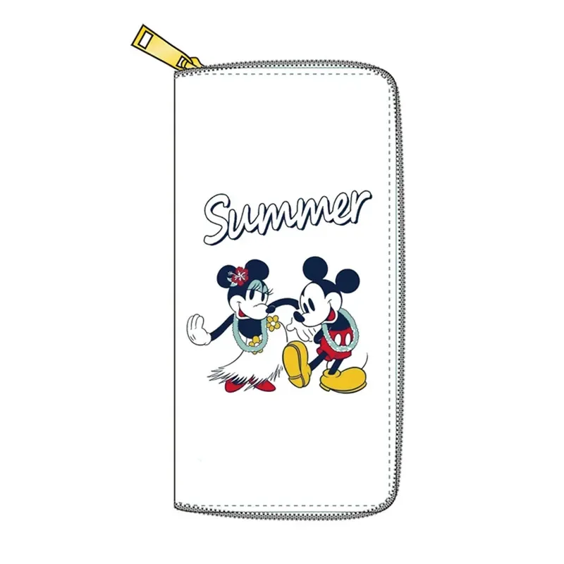 2022 Disney Cartoon Anime Women\'s Wallet Mickey Mouse Minnie Long PU Leather Multifunction Female Clutch Birthday Gift