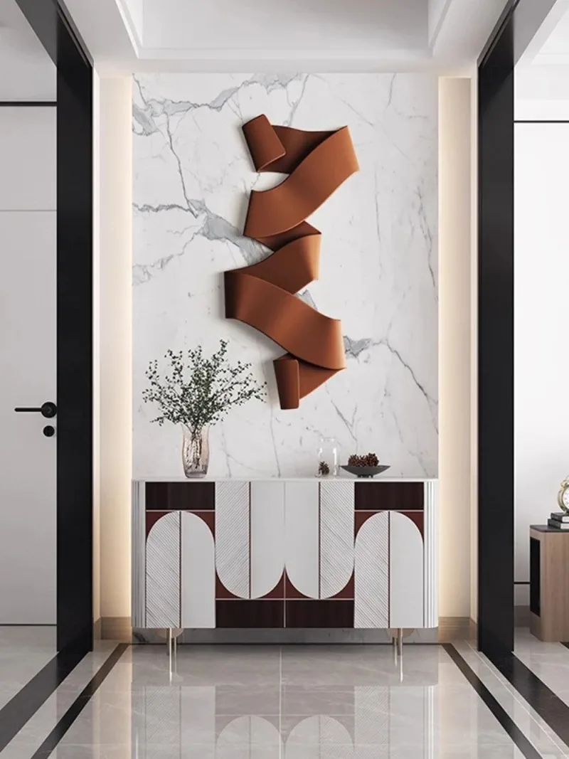 ديكور جداري إيطالي منحني ثلاثي الأبعاد لتزيين جدران الشرفة وخلفية الجدار ومدخل معدني #3