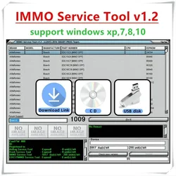 Newest selling IMMO SERVICE TOOL V1.2 EDC 17 Pin Code and Immo off Works without Registration with install video free install