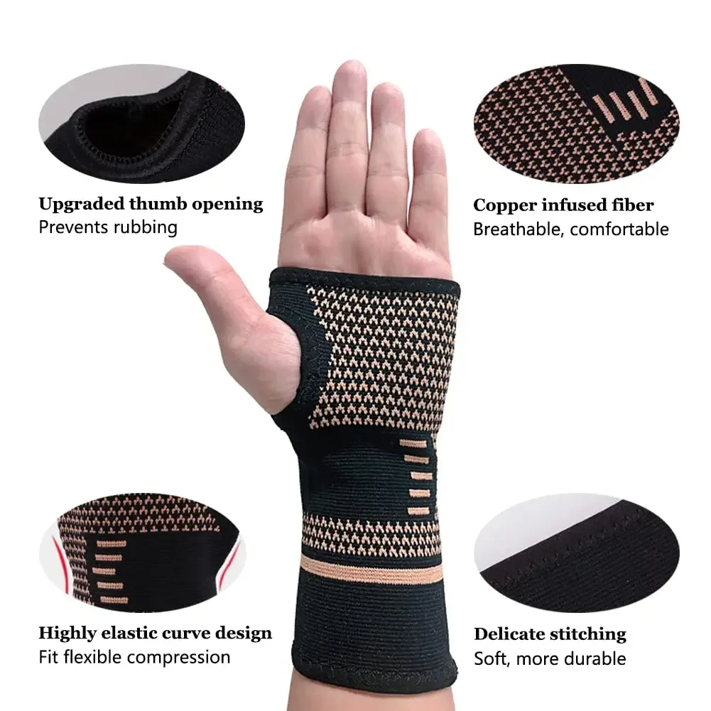 1pc Lifting Wrist Straps, Professional Wristband, Sports Compression Wrist Guard Arthritis Brace Sleeve