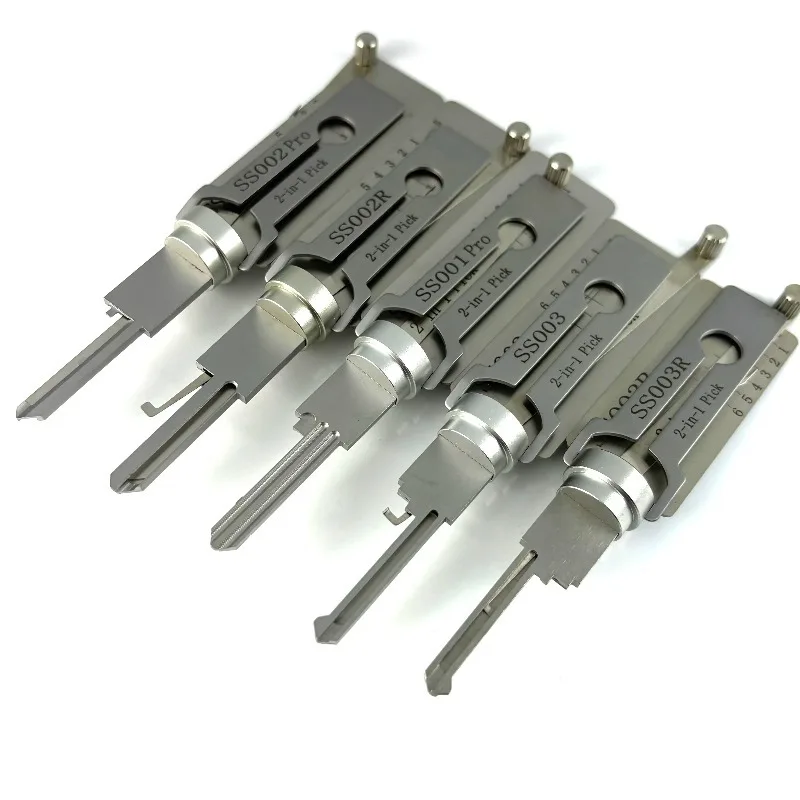 Pro Locksmith Tools for Door Locks,SS001 SS002 KW1  SC1 SC4  KW5 2 in 1 Lock Pick Tools,Home Lock Repair Kit