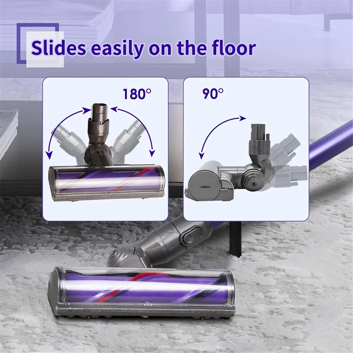 منظف رأس المحرك سريع التحرير لـ Dyson V6 DC58 DC59 DC62 DC72 DC74 قطع غيار رأس المكانس