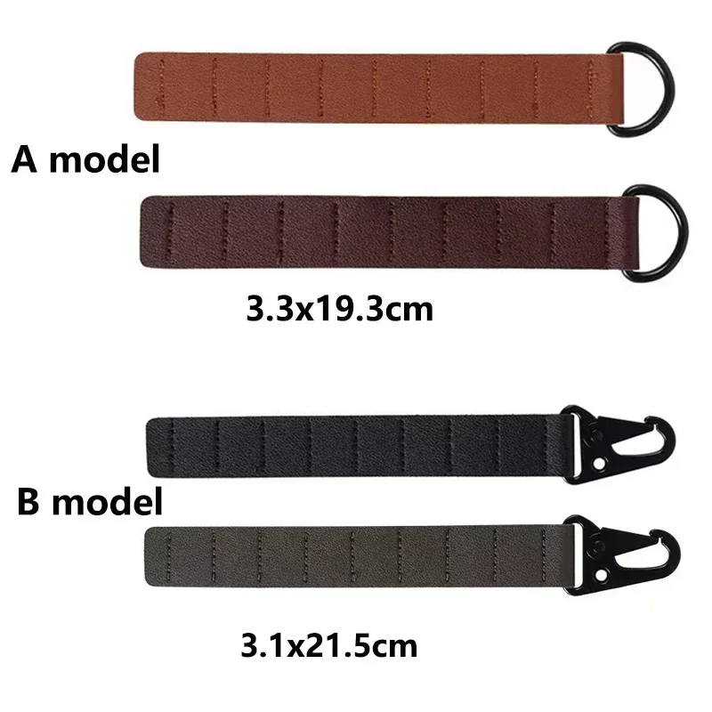 8-Hole Ground Nails Storage Chain Pu Leather Portable Tent Stakes Storage Bag Outdoor Camping Tent Pegs Organizer Bag Edc Tool 1