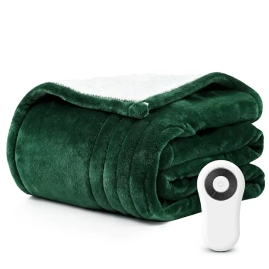 

Одеяло с подогревом Электрическое одеяло 50 x 60 дюймов Электрическое одеяло с быстрым нагревом, 5 уровнями нагрева и 4 часами автоматического выключения и перегрева Pr