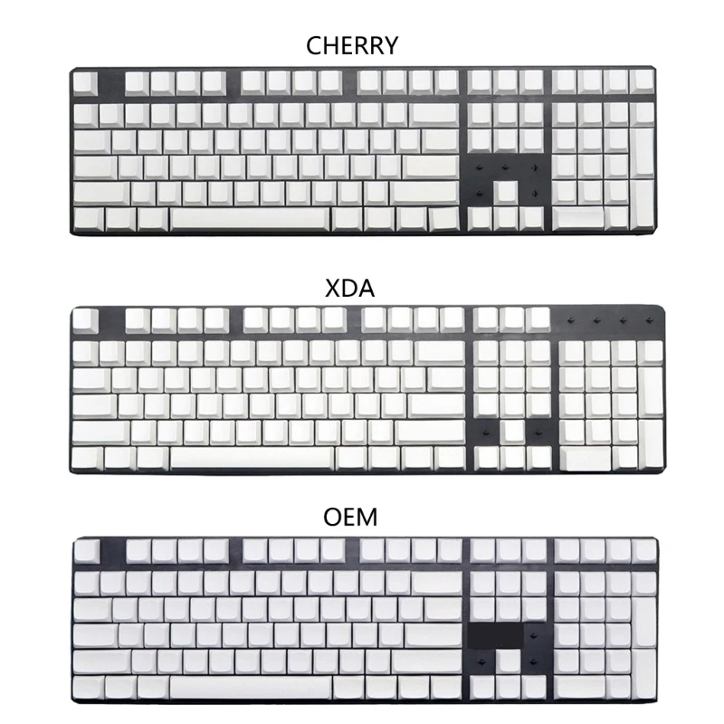 

108 Key PBT Blank Keycaps Cherry OEM XDA No Letter White Keycap Dropship