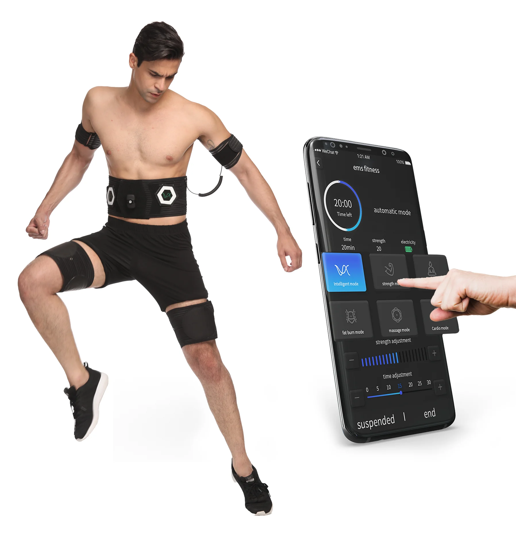 electric waist ems / training belt abdominal tightening