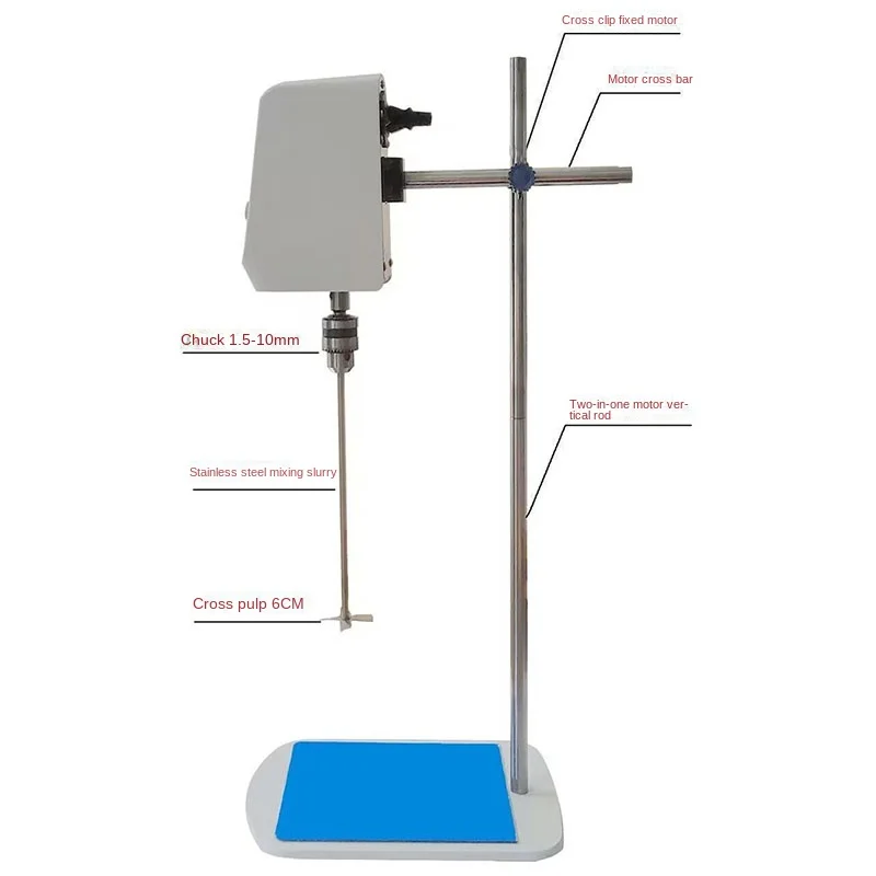 100W Powerful electric mixer Digital display laboratory overhead mixer Laboratory mixer Precision time-increasing electric mixer