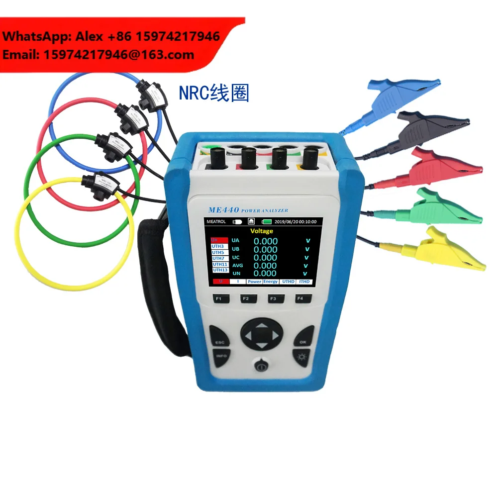 MEATROL ME440 1000A NRC-100 Data Logger Three Phase Electric Power Energy Meter Power Quality Analyzer