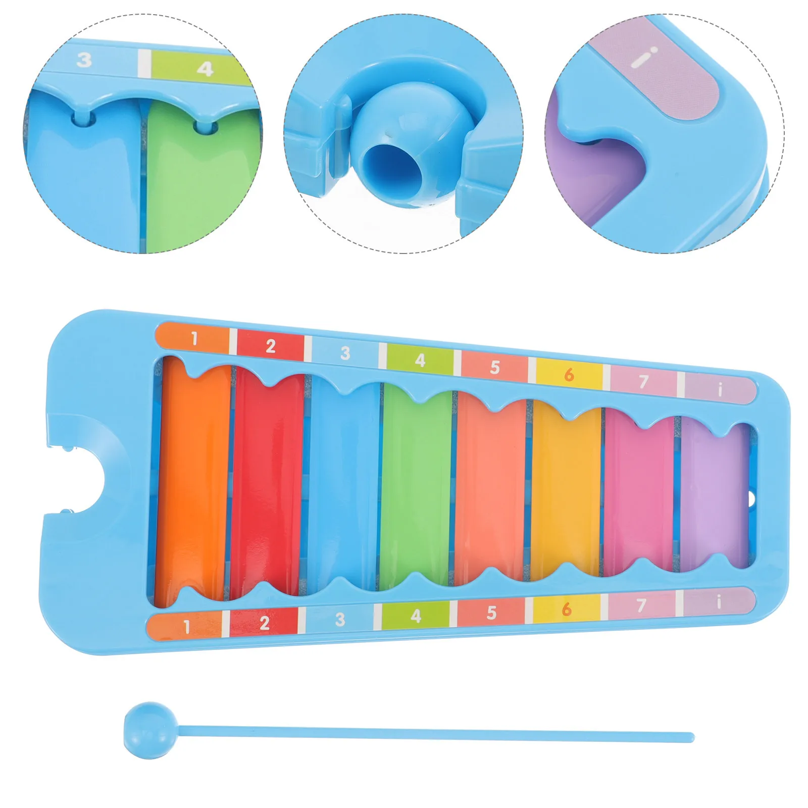 1Set Knock Klavier Kindheit Bildung Percussion Musical Instrument Bunte Glockenspiel für Lernen Xylophon