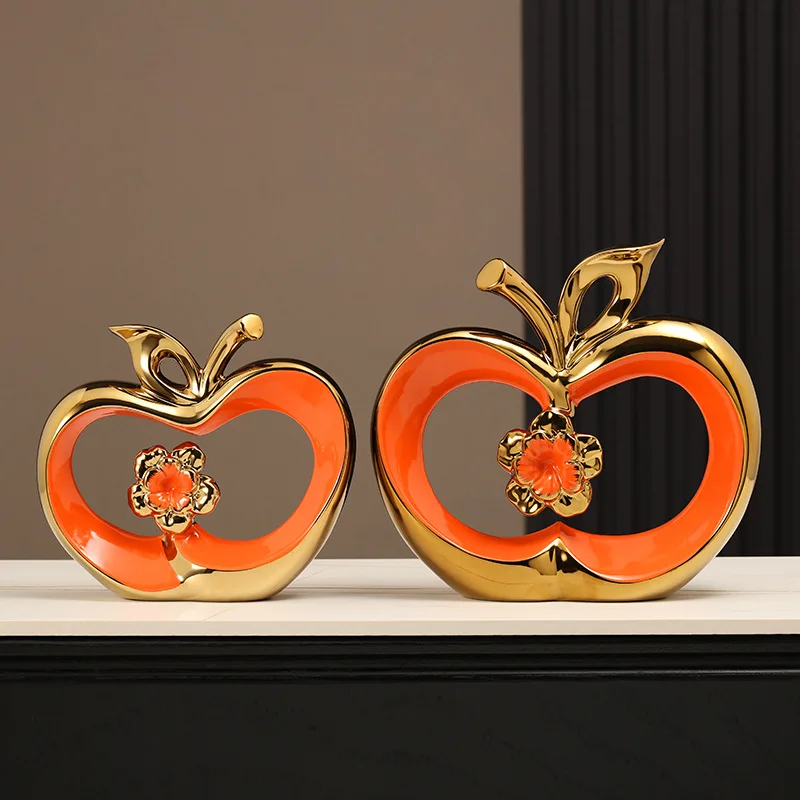 

X-21 Ping An Fruit Ornament Light Luxury High-end Home Furnishing New Home Entrance Apple Decoration
