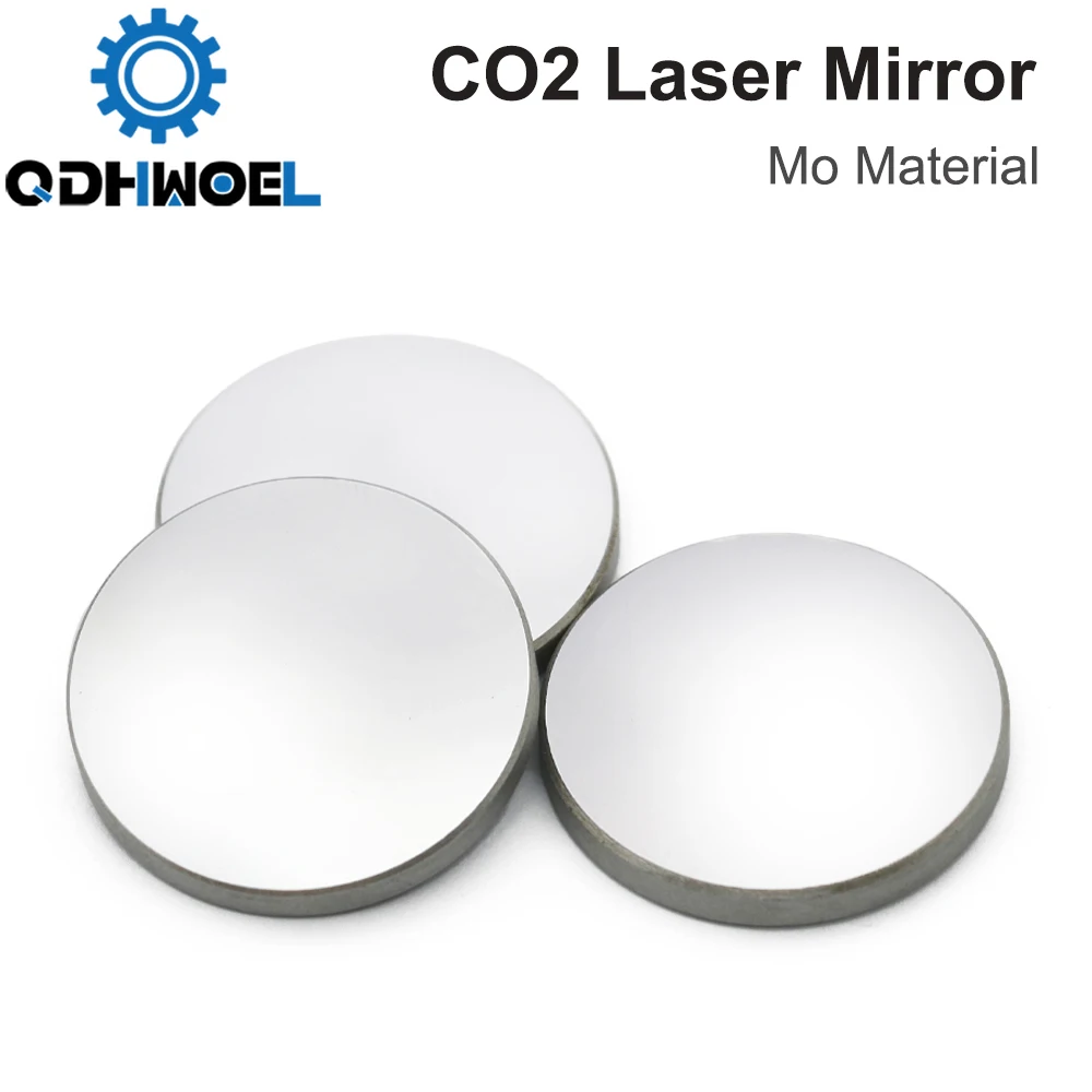 

QDHWOEL 3Pcs CO2 Laser Mo Mirror Dia.15 19.05 20 25 30 38.1mm Thickness 3mm for CO2 Laser Engraving Cutting Machine