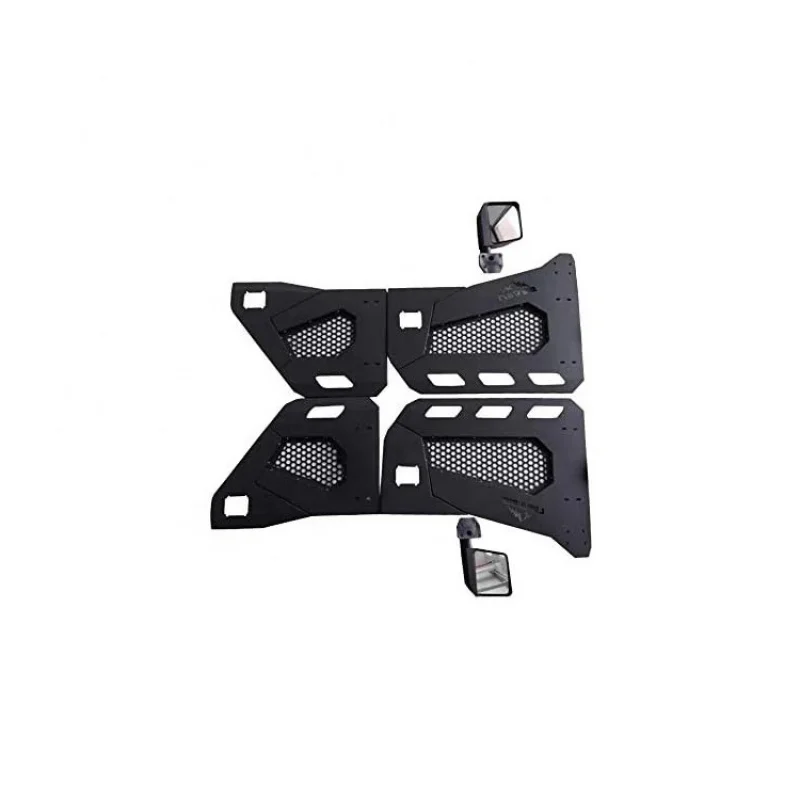 Suitable for 2018-2024 Jeep Wrangler JL 4 Door Iron Tubular Half Doors With Rear Mirror