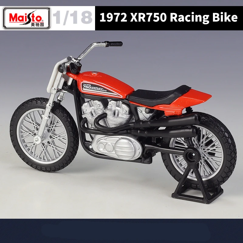 Maisto-子供用レーシングモーターサイクルモデル,1:18金属合金モーターサイクルモデルギフト,レーシングバイクxr750