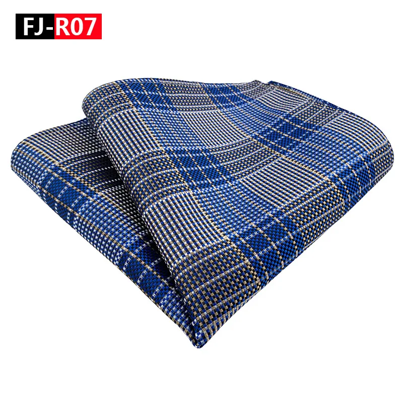 Serviette carrée à rayures en polyester pour hommes, mouchoir de poche imbibé, accessoire formel, matériel de mode