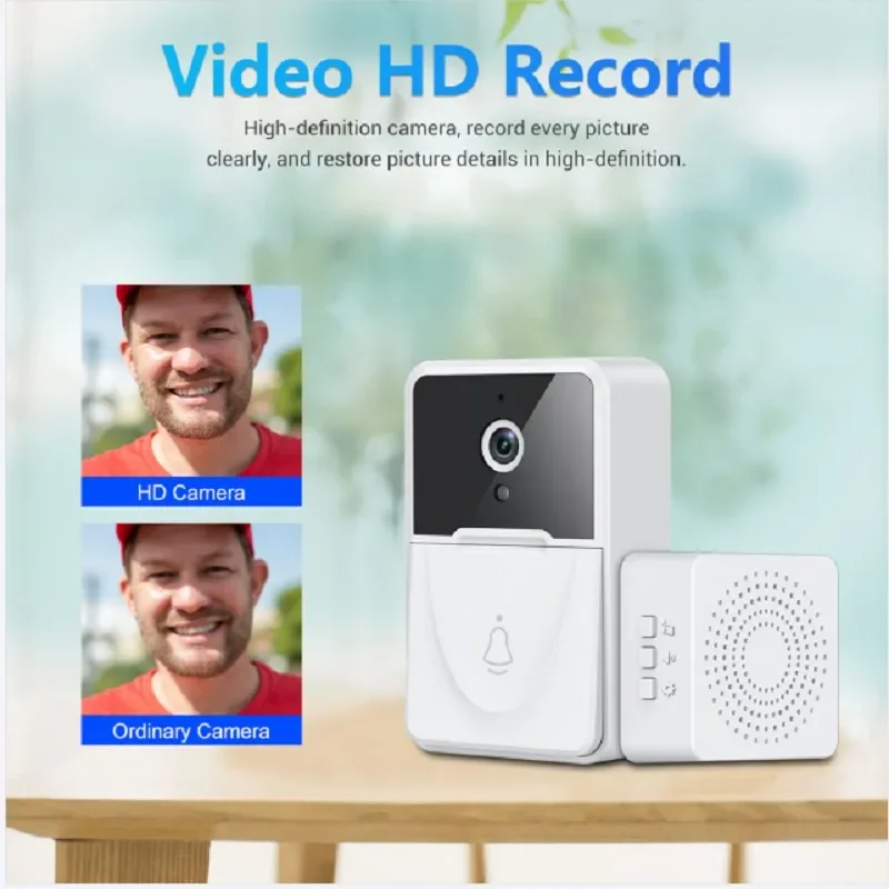 Smart Home Video Campainha, telefone sem fio, câmera de campainha, segurança vídeo intercomunicador, HD IR Night Vision para apartamentos