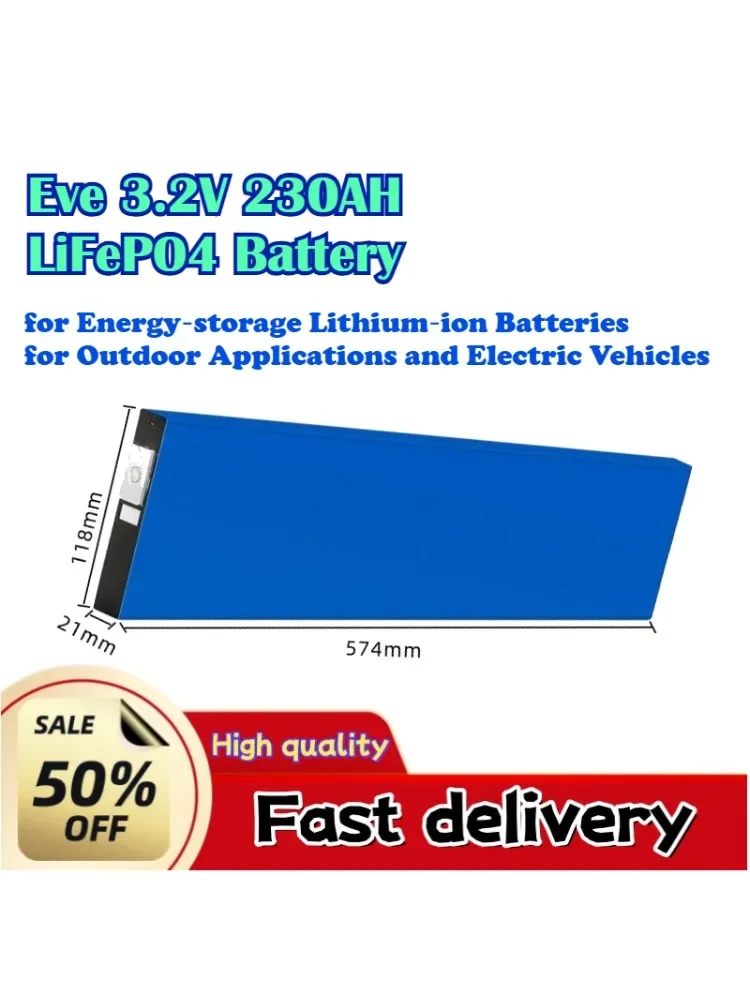 Eve 3.2V 230AH LiFePO4 Battery for Energy‑storage Lithium‑ion Batteries for Outdoor Applications and Electric Vehicles