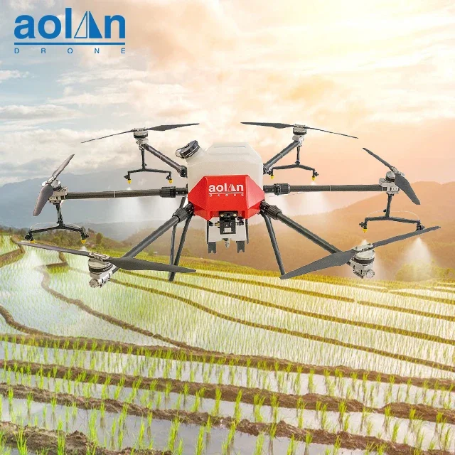 Drone de pulvérisation agricole avec radar d'évitement d'obstacles et système RTK, utilisation pour les travaux agricoles