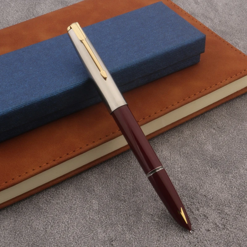 

Metal 616s Fountain Pen red Ink Pen Golden F Nib Business Office Supplies Pens