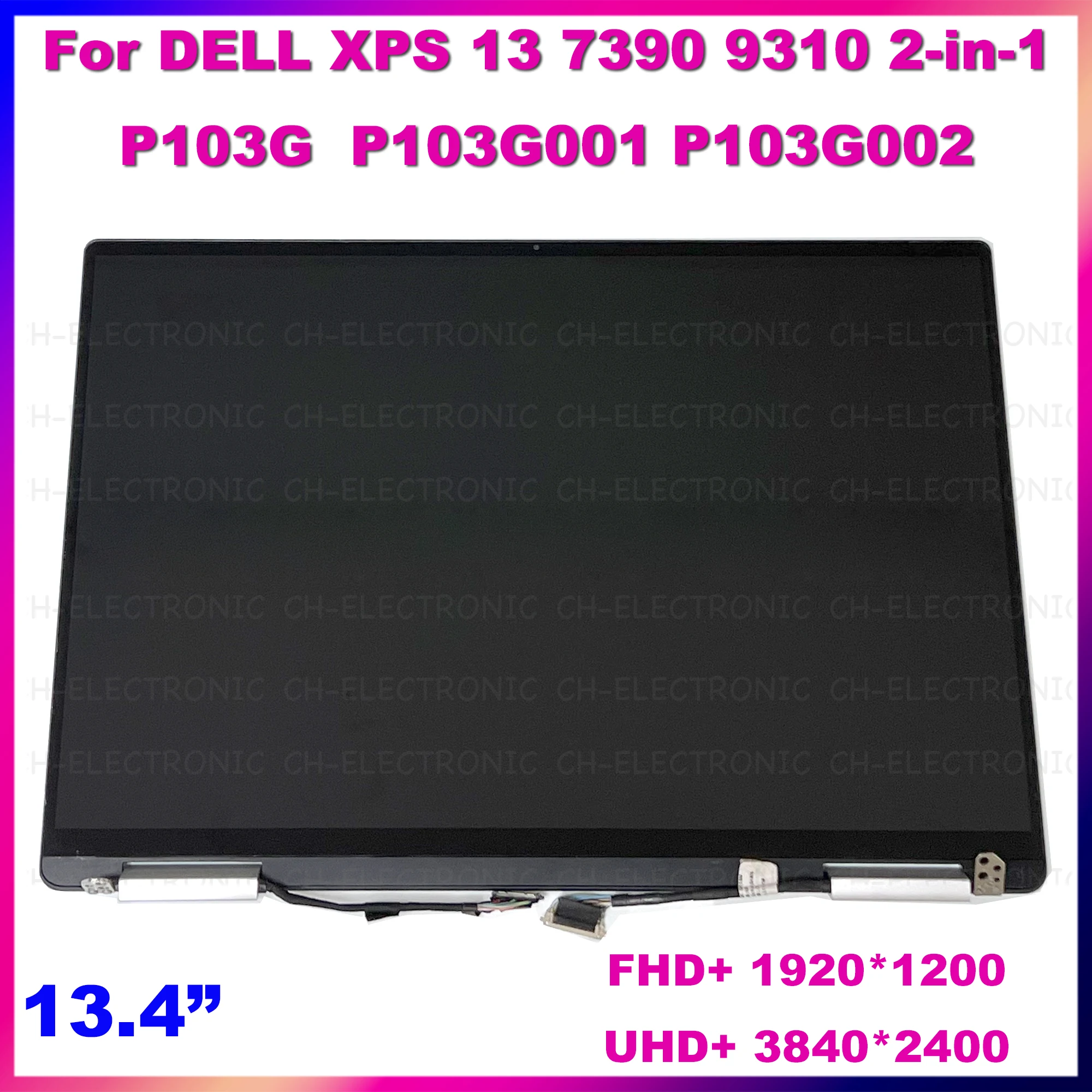 

13.4" 1920*1200 3840*2400 LCD For Dell XPS 13 7390 2-in-1 P103G P103G001 Touch Screen Digitizer Replacement Full Assembly