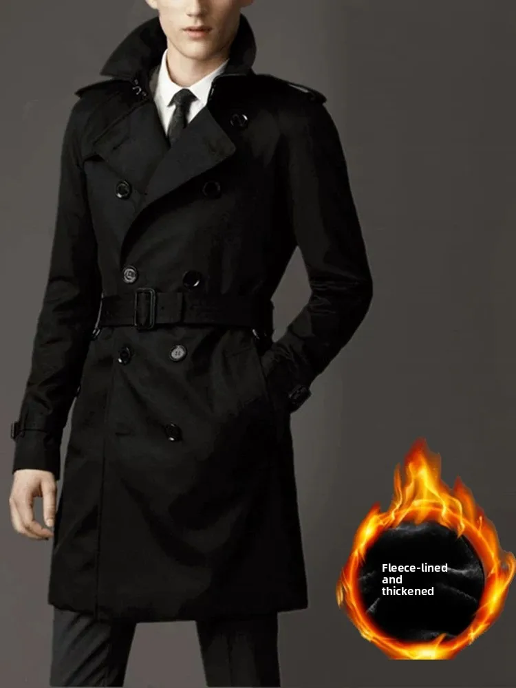 

Autumn Winter Men's Casual Slim Fit Briti Sle Coat Spring Autumn Korean Version Faionable Urban Waterproof Long Sve ...