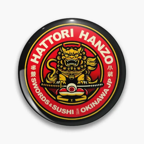 Hattori Hanzo Swords Sushi  Soft Button Pin Jewelry Hat Badge Metal Gift Clothes Creative Fashion Collar Lapel Pin Women Cute