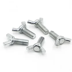 1-10pcs Wing Bolts Butterfly Screw Galvanized Steel M4 M5 M6 M8 M10 M12 Wing Head Thumb Screws DIN316