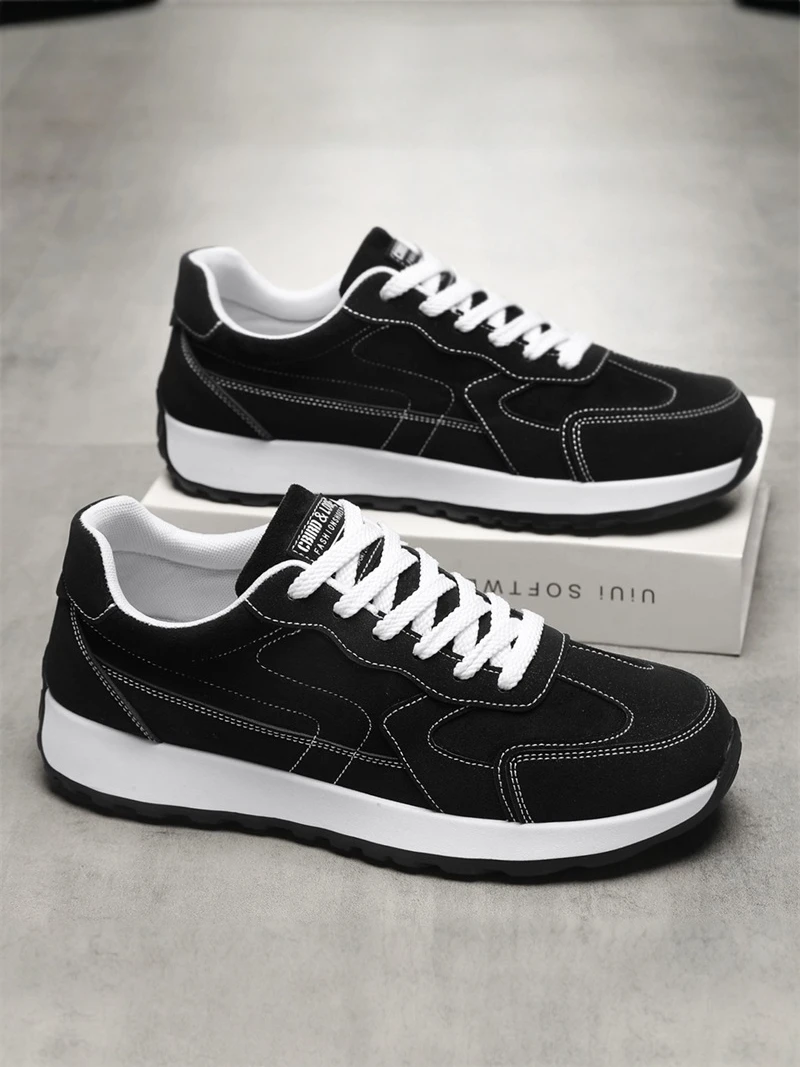 Men's Casual Shoes 2026 New Style Autumn Versatile Thick Bottom Heightening Korean Version Trendy Sports Shoes Breathable