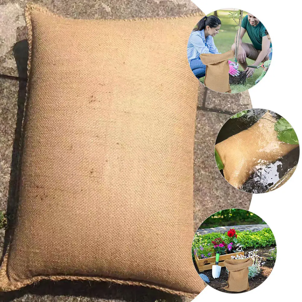 5Pcs Burlap Flood Control Sand Bags Empty Storage Bags for Potatoes Vegetables Nuts Food Gardening Burlap for Flooding