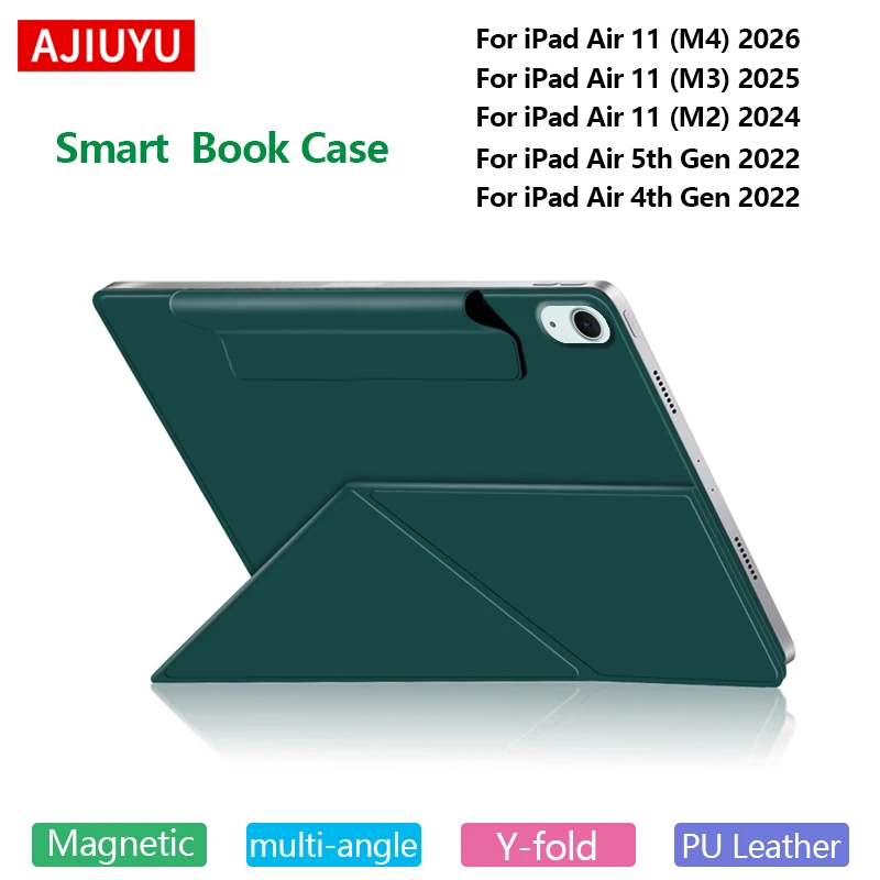 

Магнитный чехол для iPad Air 11 дюймов M4 M3 M2 2026 Air6, умная обложка-книжка для iPad Air 5-го и 4-го поколения 10.9 дюймов, чехол-книжка Y-Fold для планшетов