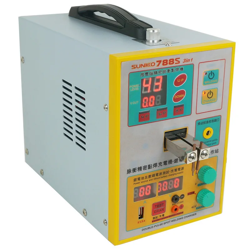 

SUNKKO 788S Double Pulse Precision Battery Spot Welder 2.8KW 18650 Lithium Battery Welding Machine Solder Assembly&Test Station