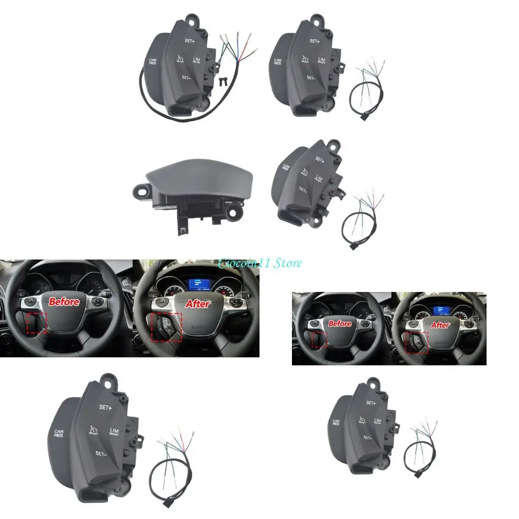 

Y1UB Electronic Cruise Switches For Kuga Multifunction Car Steering Wheel Switches Replace DT1T9E740AA