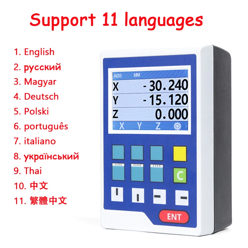 

YH800-2A YH800-3A 11 Languages 3.5 Inch LCD Screen TTL DRO Digital Readout Display Monitor For Linear Scale Encorder Sensor