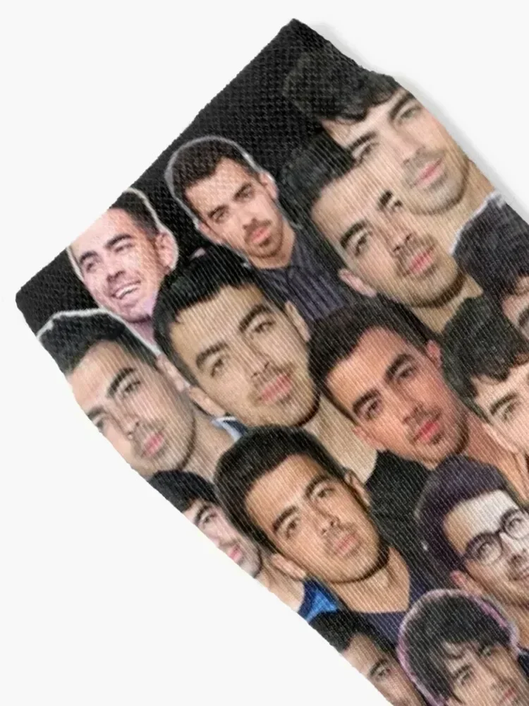 Joe Jonas Collage Socks floor with print sports and leisure cute Man Socks Women's