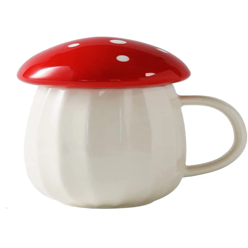 Ceramic Coffee Mugs Nordic Creative Cup Mushroom Theme Water Bottle Ceramic Kawaii Kids Breakfast Oat Milk Mugs tea cup