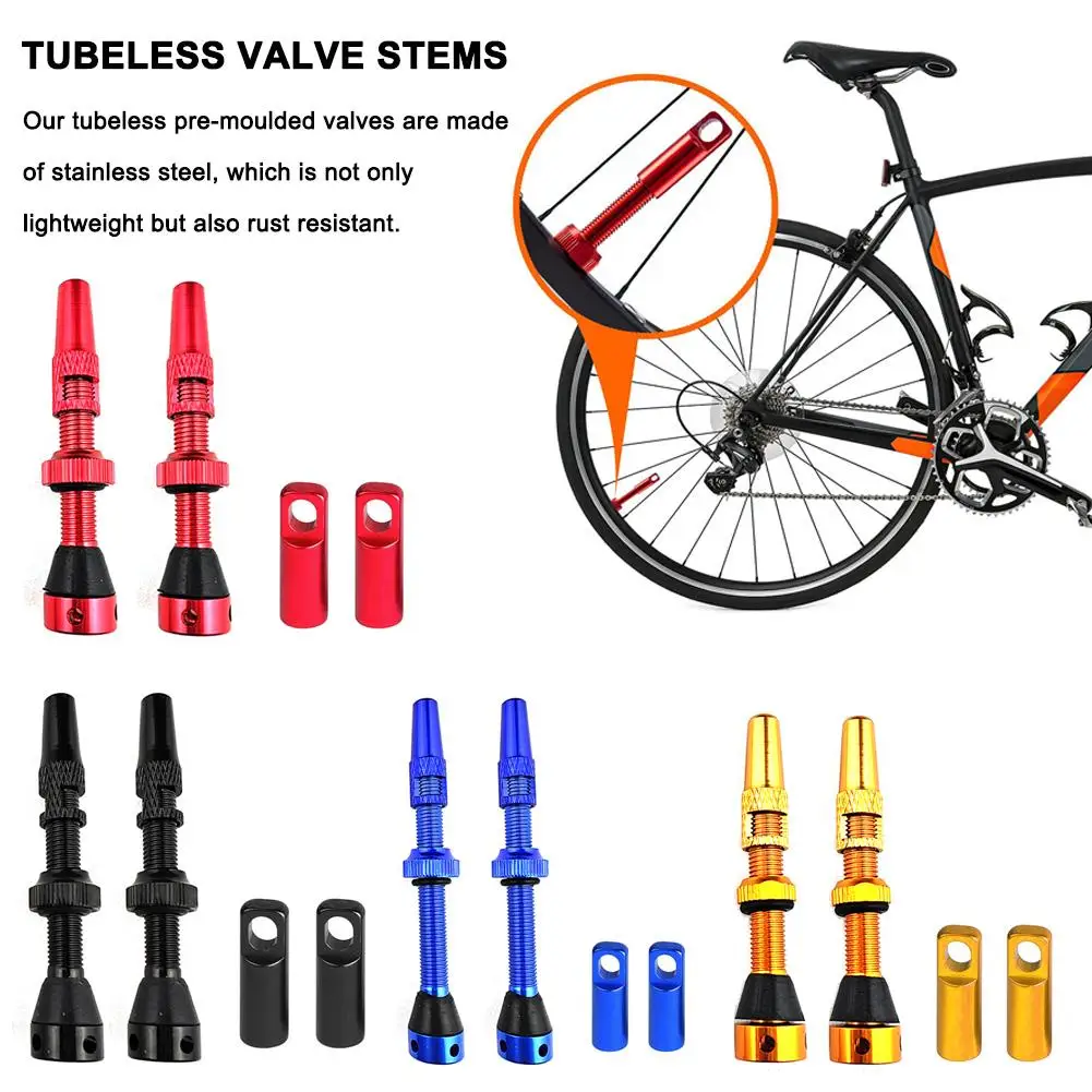 40/44/60mm Tubeless Valve Stems Stainless Steels Presta Valve Accessories Kit Core Mountain Tool With Bike Remover Valve E8U8