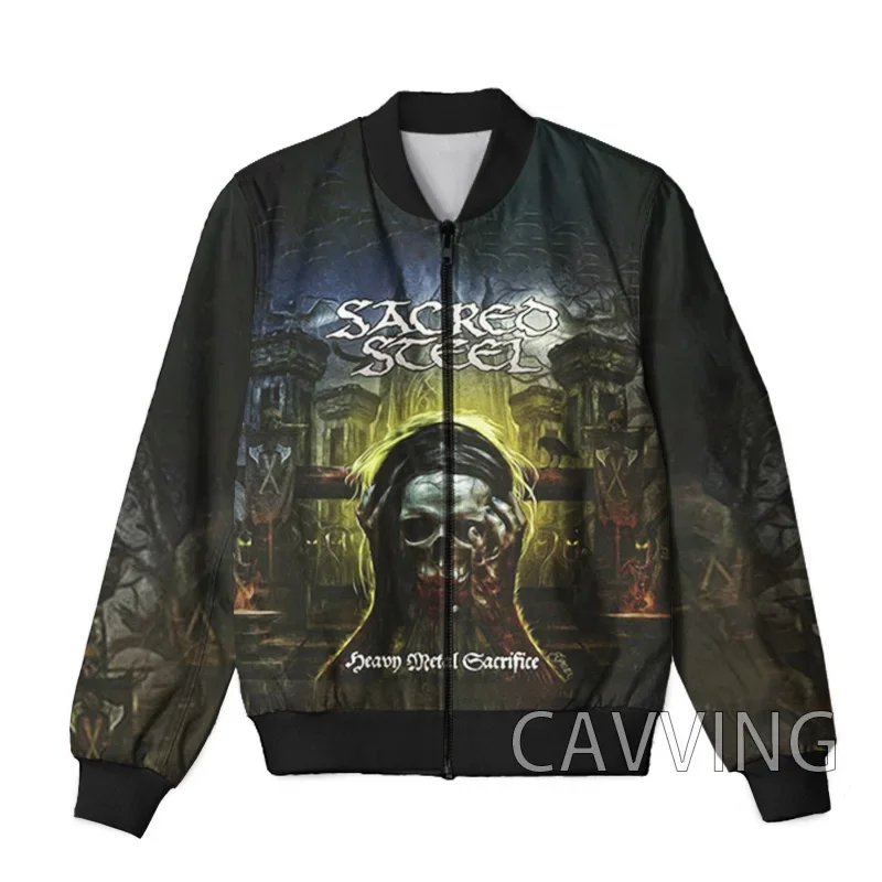 

CAVVING 3D Sacred Steel Band куртки-бомберы на молнии мужские пальто мужские пальто куртки на молнии для женщин/мужчин