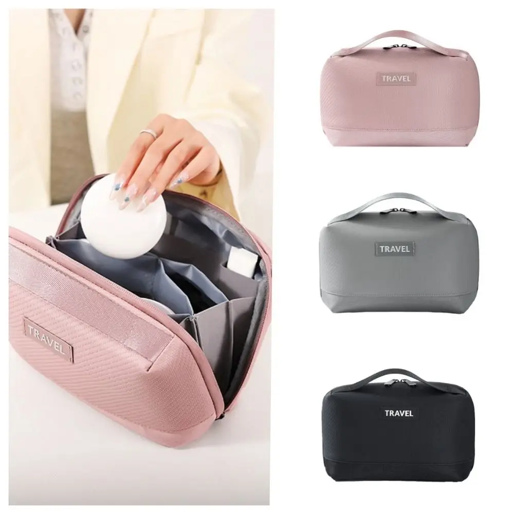 Portable Handheld Makeup Pouch Multi-Functional Large-Capacity Travel Toiletry Bag Handheld Space Saving Makeup Organizer