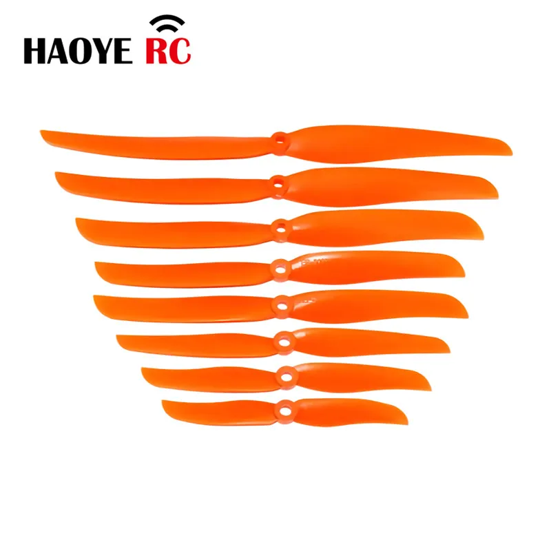 Haoye 10 Pcs 2 Blade Propeller 5030 6030 7035 8040 8060 9050 1060 1160 Direct Drive High-Speed Pro Color Orange Rc Accessories