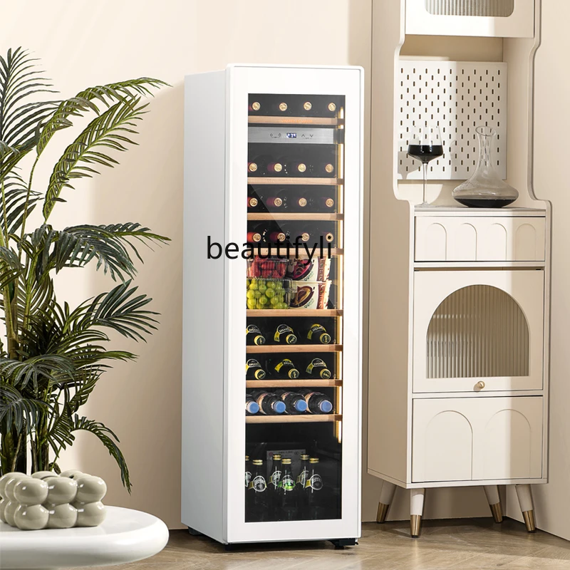 Ice bar 125 liters refrigerated cabinet wine cabinet household tea beverage cabinet ultra-thin air-cooled