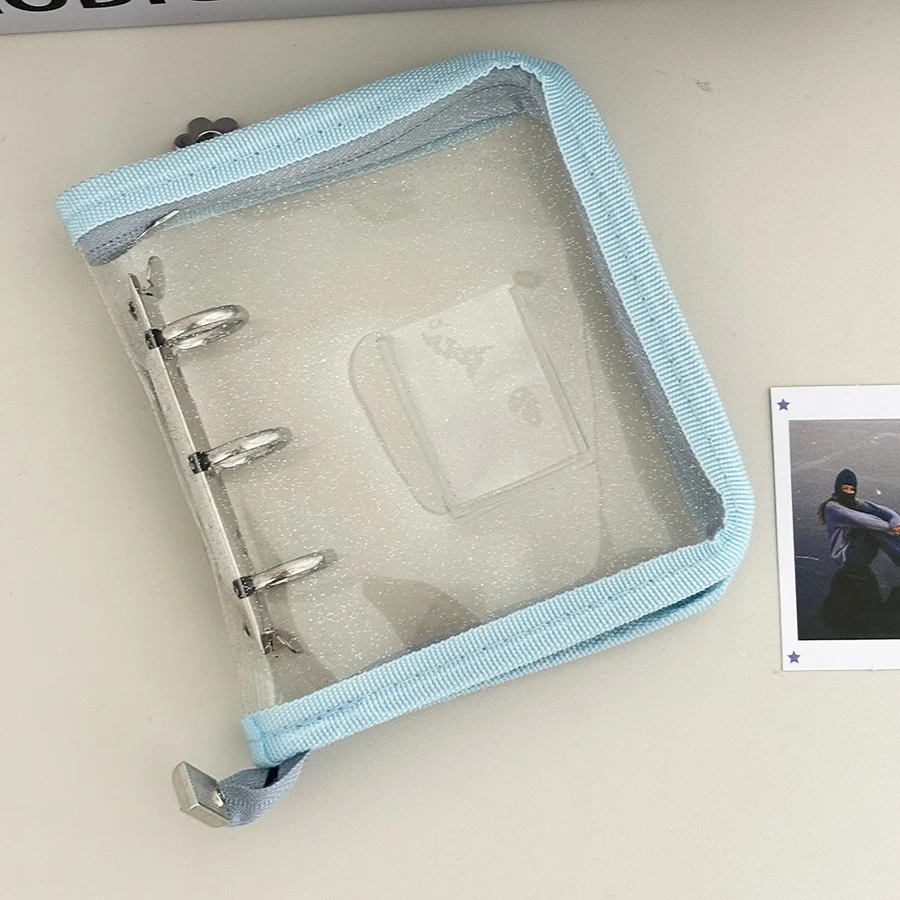 Sharkbang Neuankömmling 3 Löcher Mini-Reißverschluss-Sammelbuch, 20 Nachfüllhüllen, DIY-Foto-Organizer-Buch, Makronen-Binder-Abdeckung – Detail 7