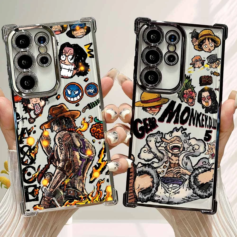 Anime One Piece Luffy Zoro Handyhülle für Samsung A57 A56 A55 A54 A53 A52 A51 A37 A36 A35 A34 A33 A31 A26 A25 A27 A07 A06