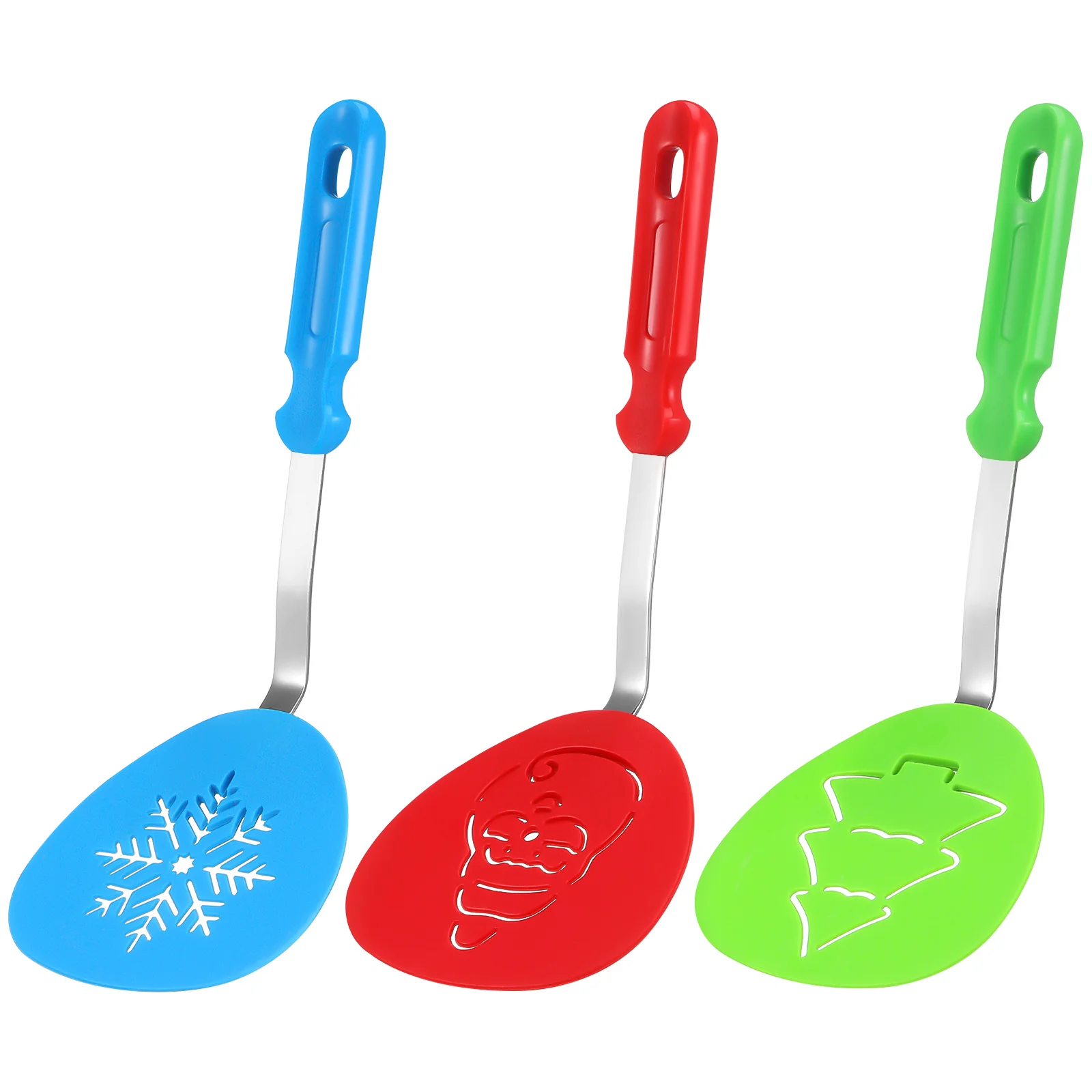 

3 Pcs Christmas Wok Spatula Small Air Fryer Ergonomic Nylon Kitchen Cookware Convenient Griddles