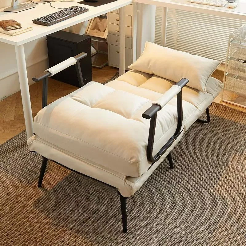 HYS folding recliner office lunch break nap single bed dual-purpose chair summer reclining seat back sofa seat